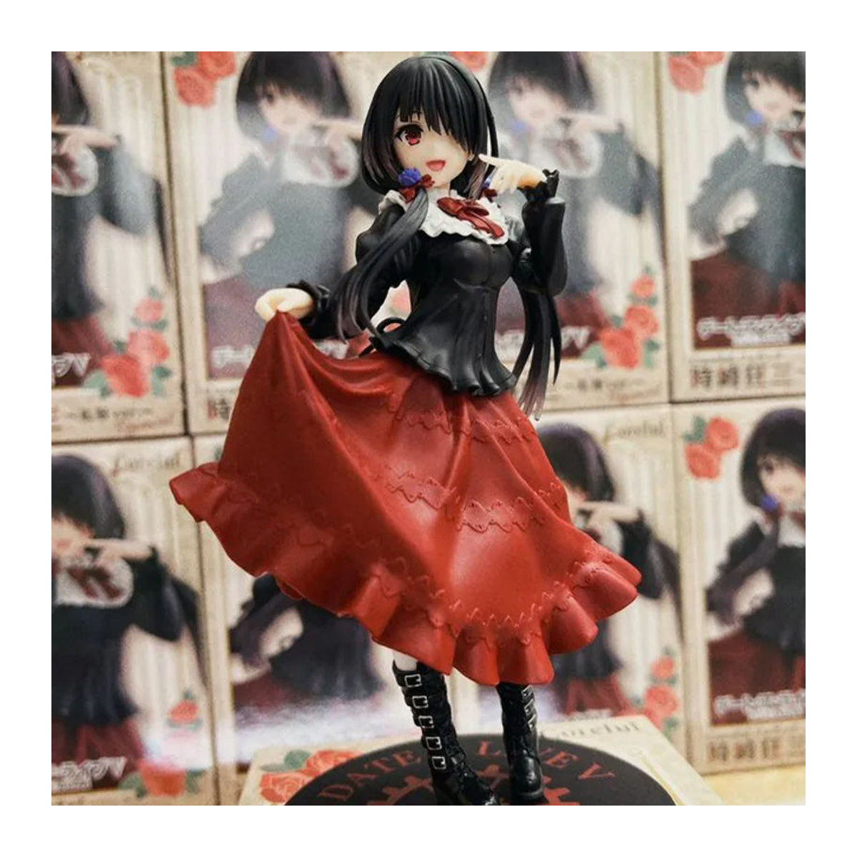 Bandai DATE A LIVE Tokisaki Kurumi Anime-Figur aus Kunststoff in Schwarz und Mehrfarbig als stehendes Modell-Ornament - Bild 1