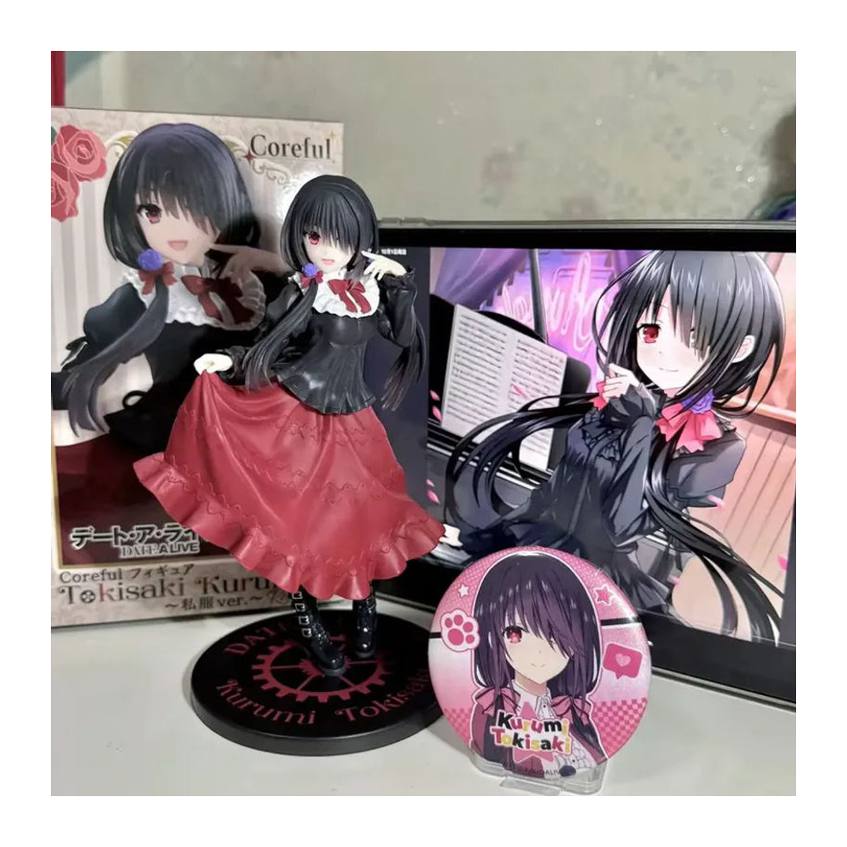 Bandai DATE A LIVE Tokisaki Kurumi Anime-Figur aus Kunststoff in Schwarz und Mehrfarbig als stehendes Modell-Ornament - Bild 2