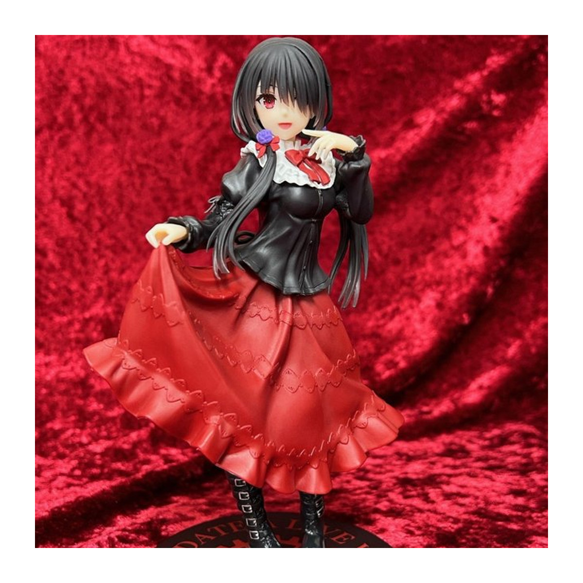 Bandai Date A Live Tokisaki Kurumi Anime-Figur in Rot, stehendes Mädchen-Modell aus Kunststoff, Höhe: 19 cm - Bild 1