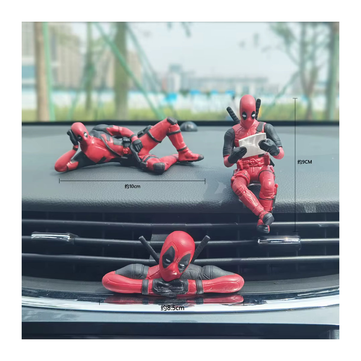 Bandai Deadpool Actionfiguren Set aus Kunstharz, 3 Stück, rot, Marvel X-MAN Dekorationsfiguren für Schreibtisch und Büro - Bild 6