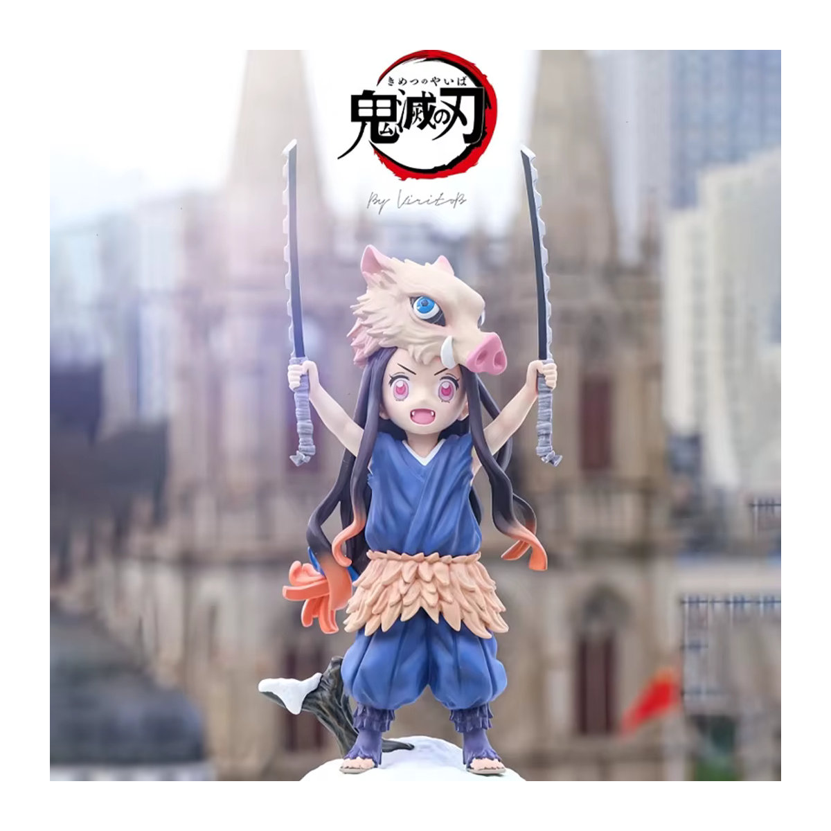 Bandai Demon Slayer Actionfiguren Nezuko Kamado und Inosuke Hashibira aus PVC, mehrfarbig, Höhe: 20 cm - Bild 2