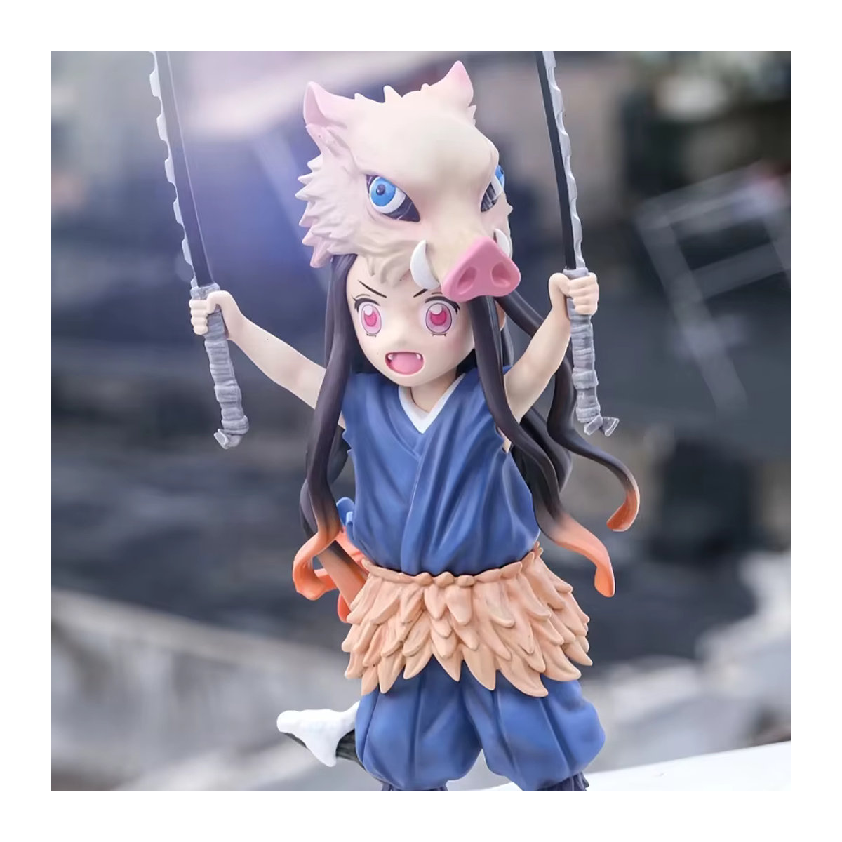Bandai Demon Slayer Actionfiguren Nezuko Kamado und Inosuke Hashibira aus PVC, mehrfarbig, Höhe: 20 cm - Bild 4