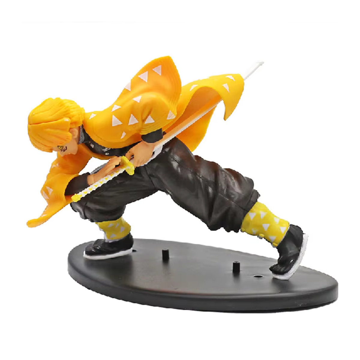 Bandai Demon Slayer Agatsuma Zenitsu Actionfigur in Gelb mit Schwenkfunktion als Sammlerstück und Desktop-Deko - Bild 6