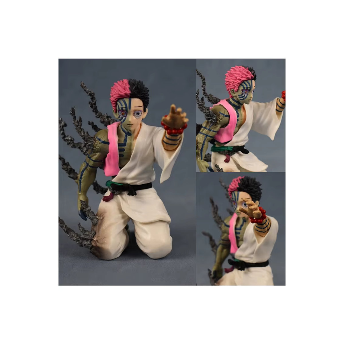 Bandai Demon Slayer Akaza Figur Twelve Kizuki Endgültige Geständnisversion in kniender Pose, mehrfarbig aus Kunststoff - Bild 5