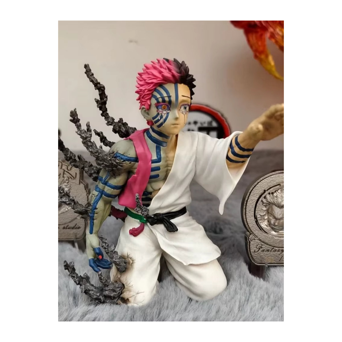 Bandai Demon Slayer Akaza Hakuji Anime-Figur aus PVC, mehrfarbig, Höhe: 15 cm - Bild 7