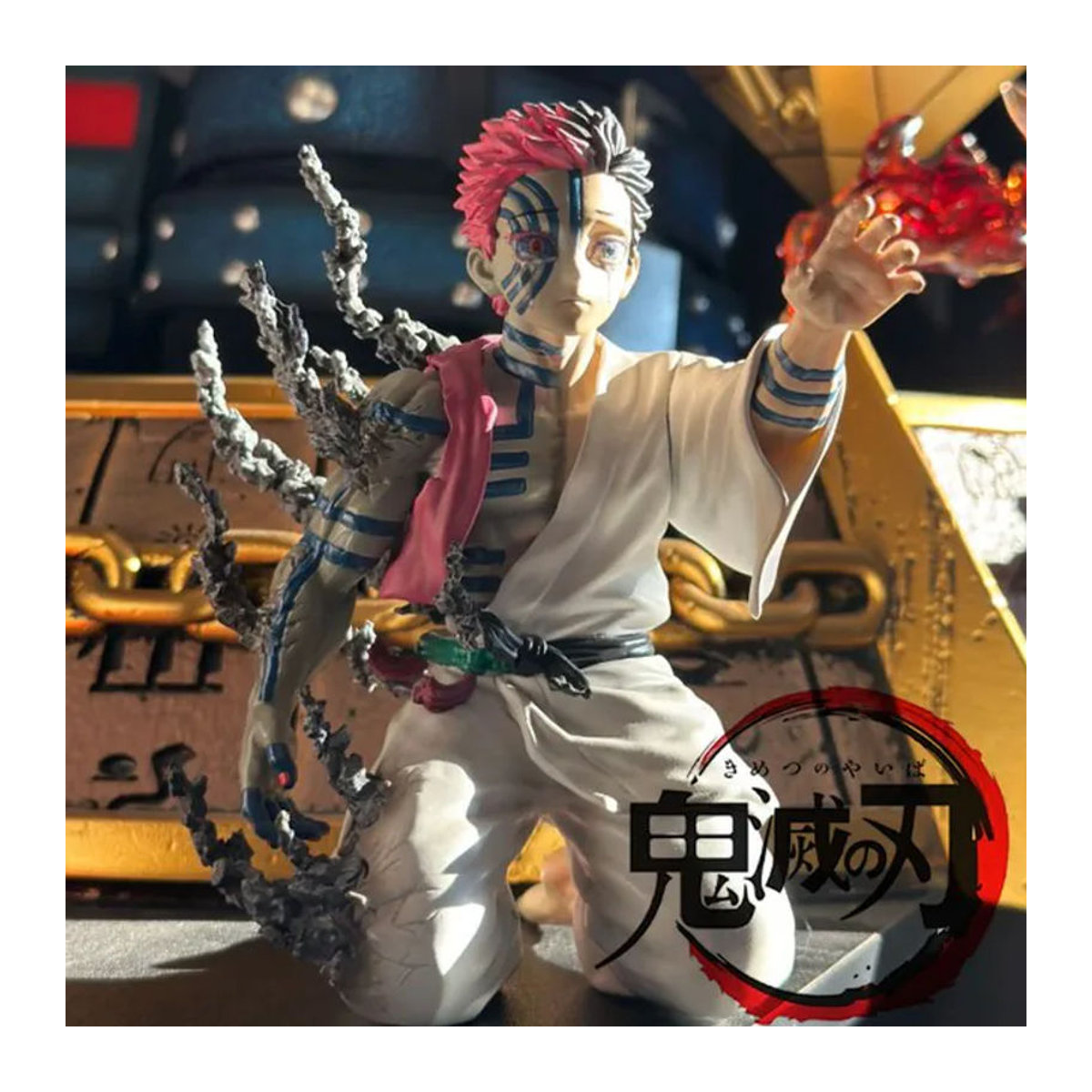 Bandai Demon Slayer Akaza Hakuji Anime-Figur aus PVC, mehrfarbige Actionfigur als Desktop-Ornament - Bild 1