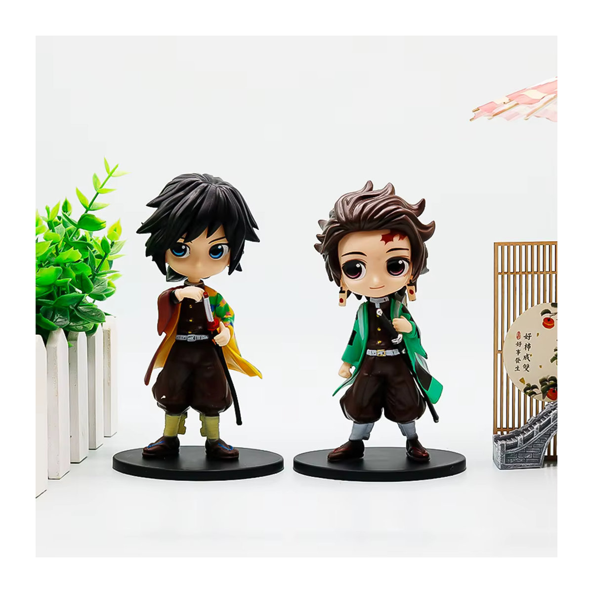 Bandai Demon Slayer Anime Actionfigur Tanjiro Kamado und Nezuko Modell Ornament, mehrfarbig, Höhe: 12 cm - Bild 2