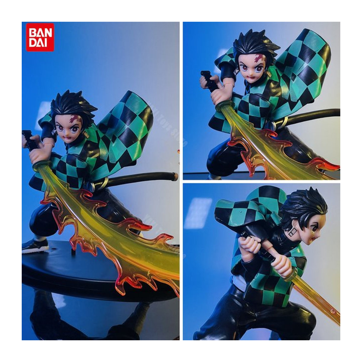 Bandai Demon Slayer Anime-Actionfigur Tanjirou Agatsuma Zenitsu Kyoujurou aus Kunststoff, mehrfarbig - Bild 1