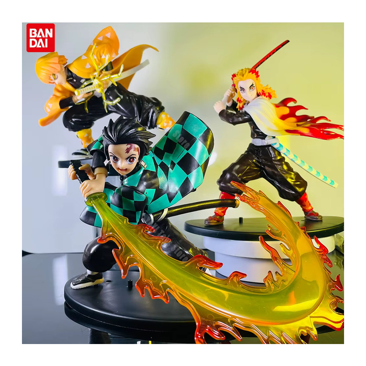 Bandai Demon Slayer Anime-Actionfigur Tanjirou Agatsuma Zenitsu Kyoujurou aus Kunststoff, mehrfarbig - Bild 4