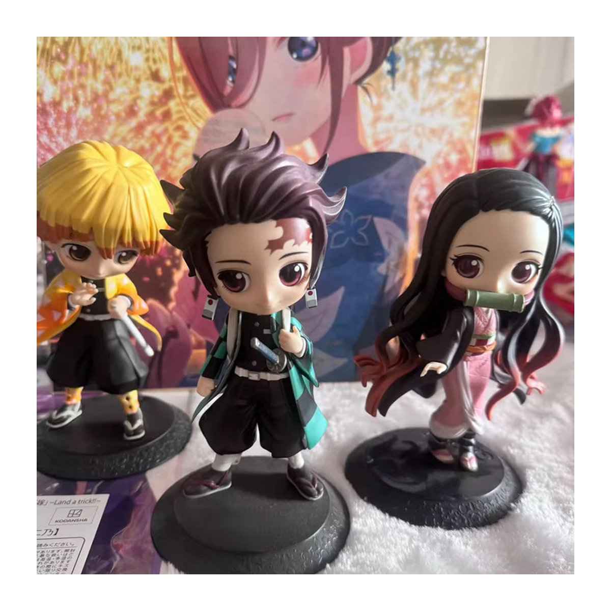 Bandai Demon Slayer Anime Actionfiguren Set mit Kamado Tanjirou, Agatsuma Zenitsu und Nezuko aus PVC in Mehrfarbig - Bild 3