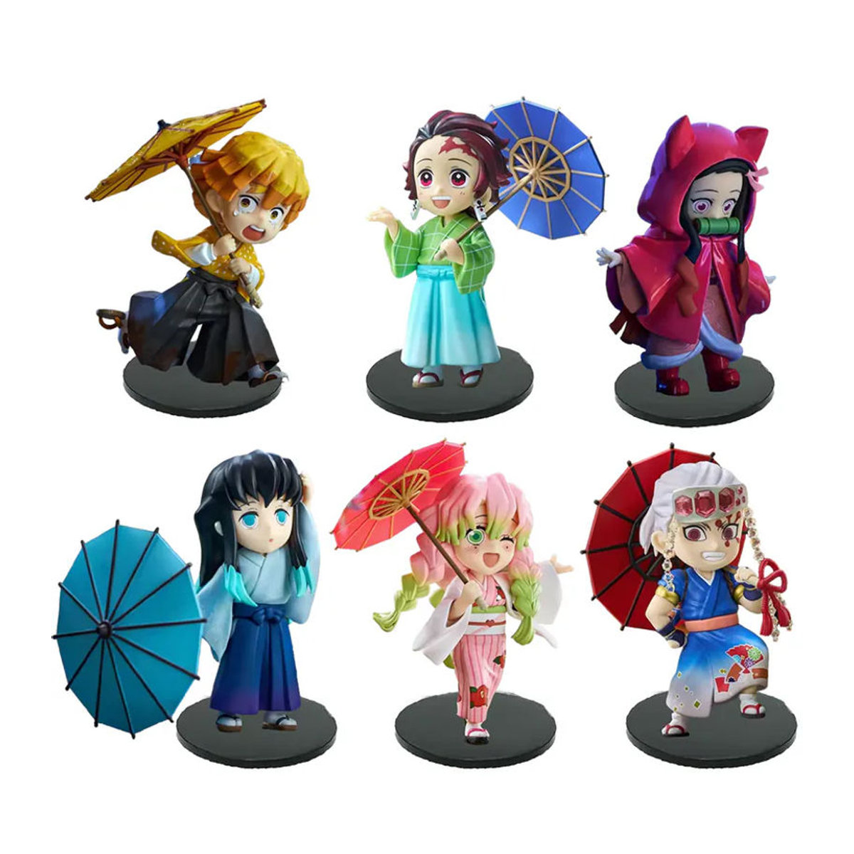 Bandai Demon Slayer Anime Charakter Blind Box Actionfigur Plum Blossom Rain Serie in Mehrfarbig - Bild 2