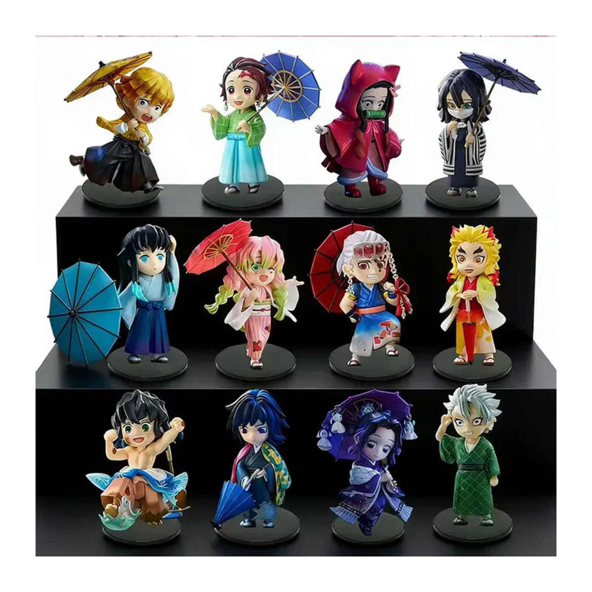Bandai Demon Slayer Anime Charakter Blind Box Actionfigur Plum Blossom Rain Serie in Mehrfarbig - Bild 3