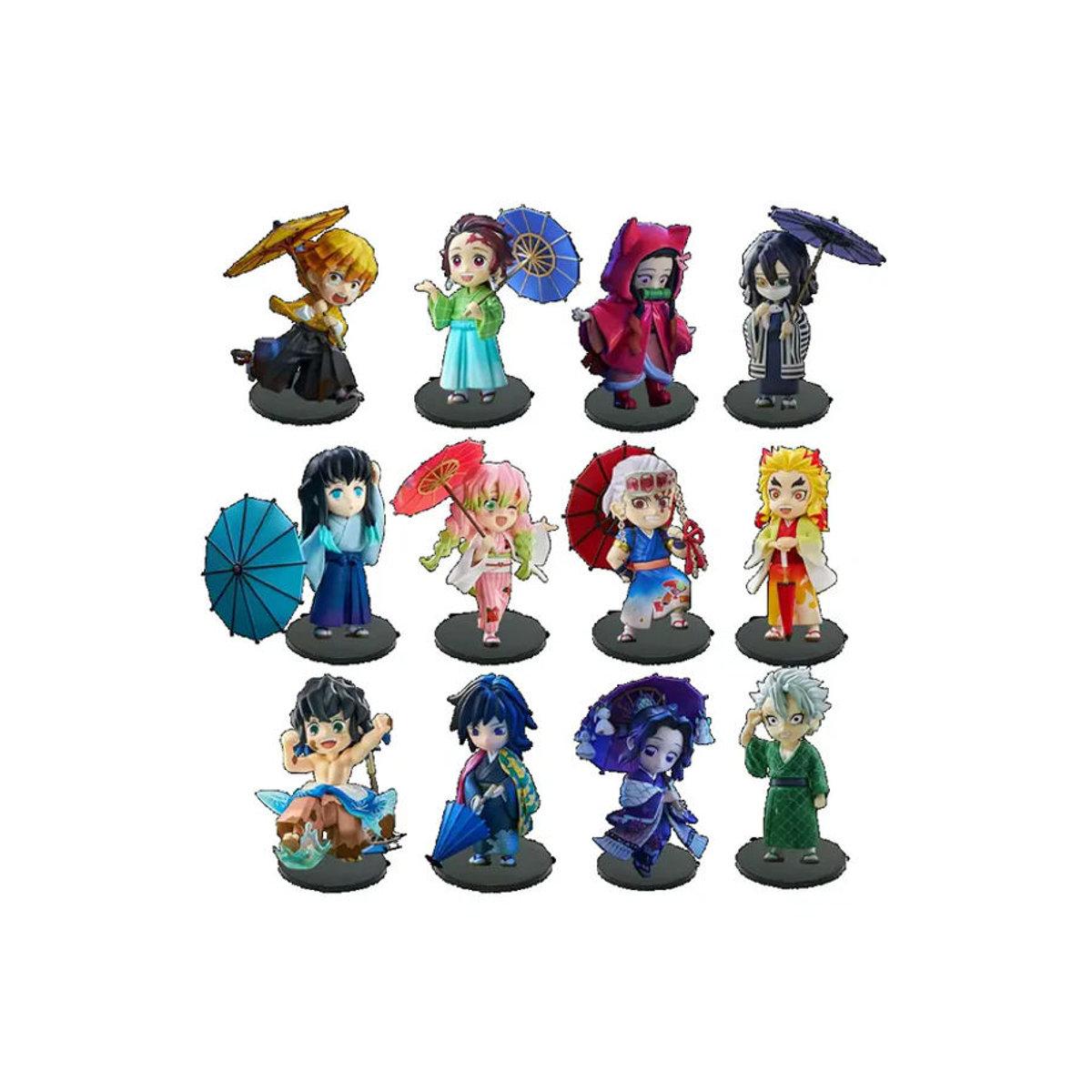 Bandai Demon Slayer Anime Charakter Blind Box Actionfigur Plum Blossom Rain Serie in Mehrfarbig - Bild 5
