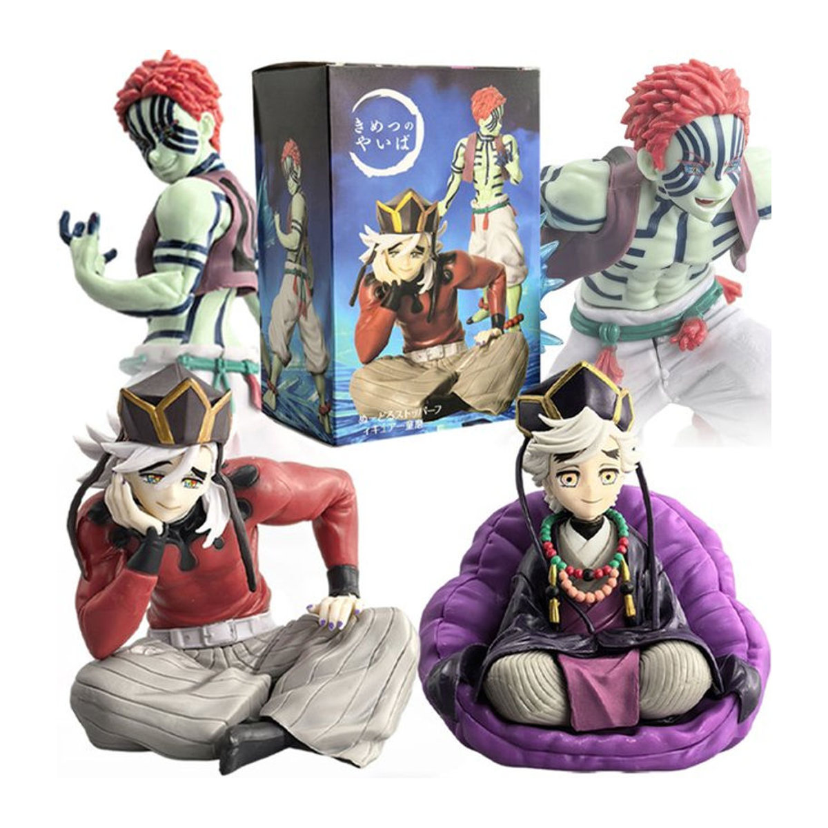 Bandai Demon Slayer Anime Figur Akaza und Douma Premium Chokonose Noodle Stopper aus Kunststoff, mehrfarbig - Bild 1