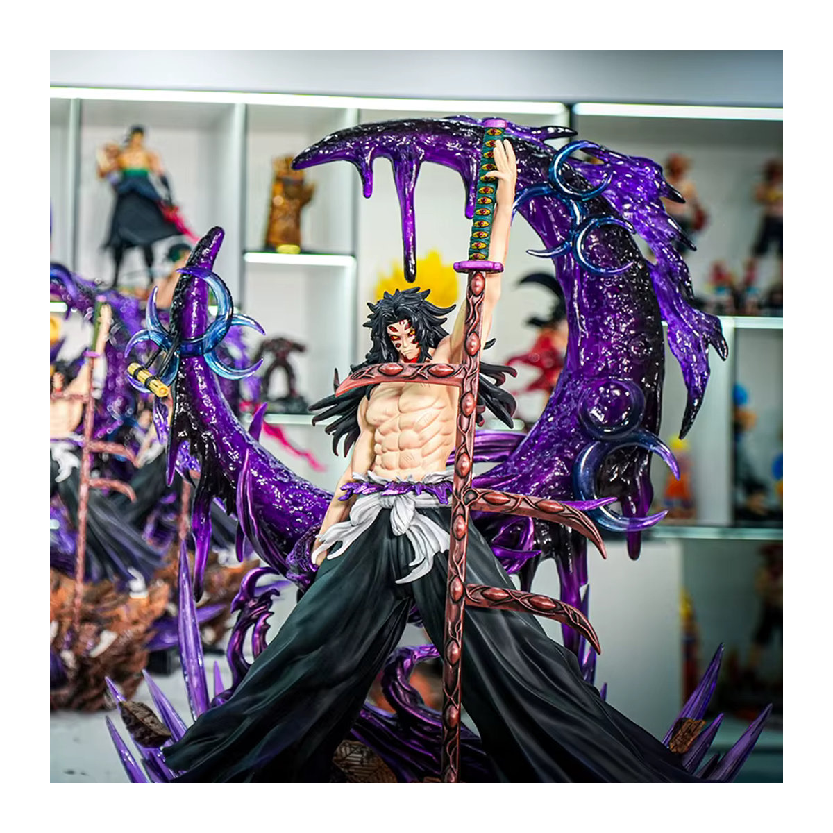Bandai Demon Slayer Anime Figur Kokushibo PVC Statue, mehrfarbig, Höhe: 45 cm - Bild 2