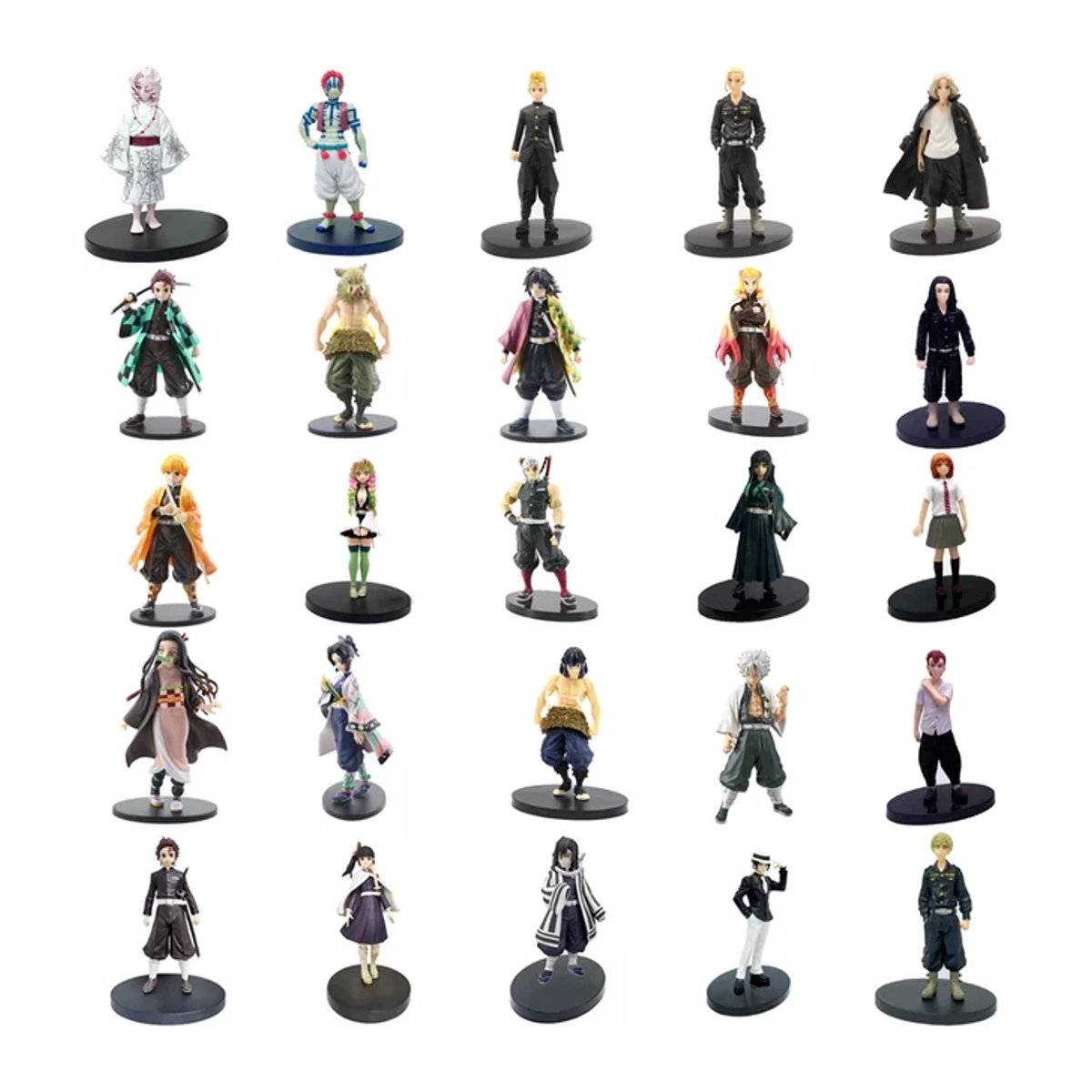 Bandai Demon Slayer Anime Figuren Set aus PVC: Kamado Tanjiro, Nezuko, Zenitsu und Inosuke in Mehrfarbig - Bild 1