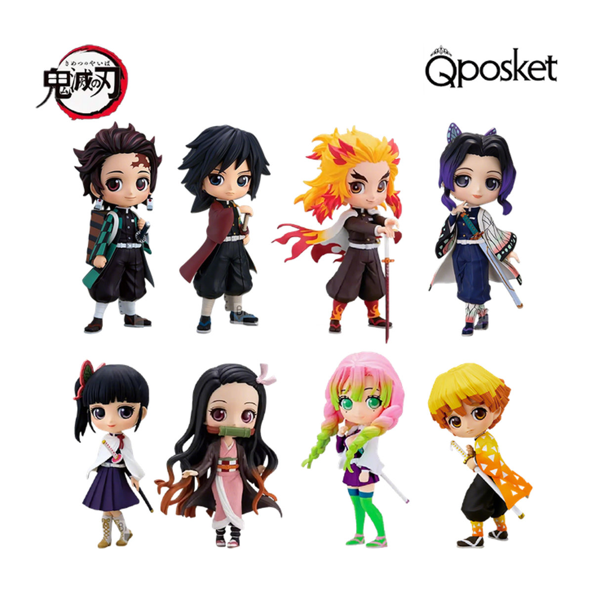 Bandai Demon Slayer Anime Figuren Set Tanjirou Agatsuma Zenitsu Kyoujurou Mehrfarbig aus Kunststoff - Bild 1