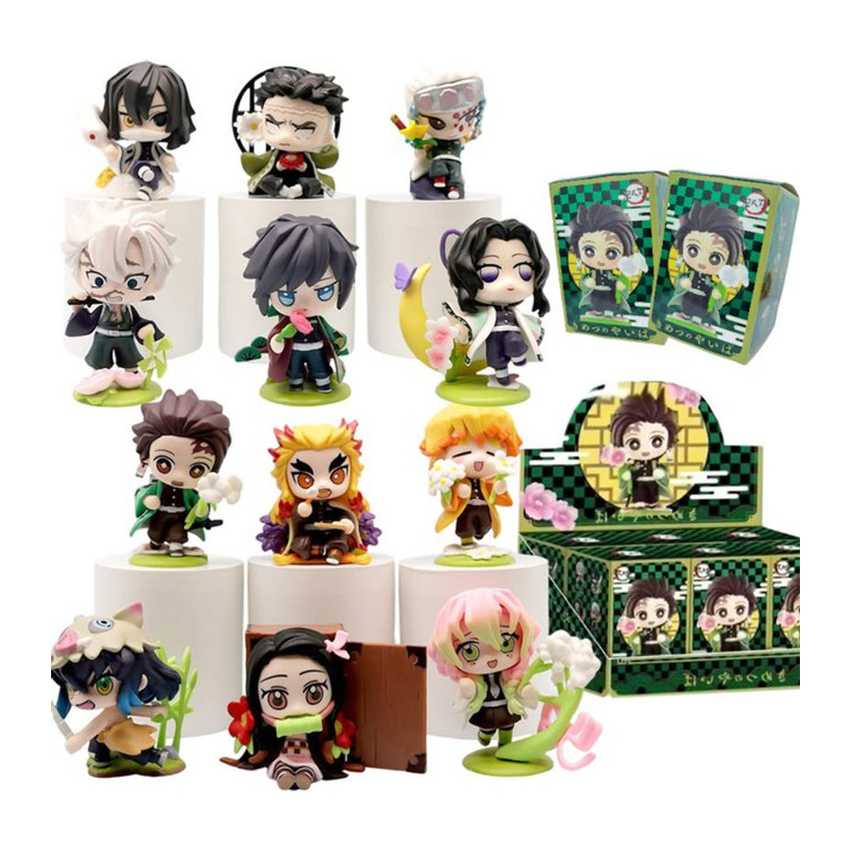 Bandai Demon Slayer Anime Figuren Tanjiro Kamado und Nezuko Blind Box aus PVC in Mehrfarbig - Bild 1