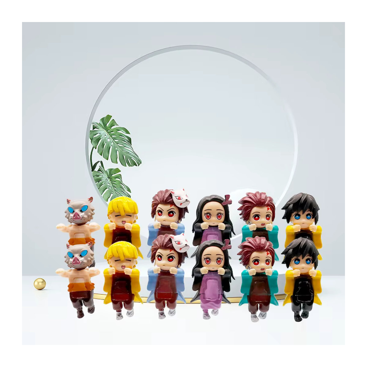 Bandai Demon Slayer Blind Box Sammelfigur aus Kunststoff, mehrfarbig, als Dekoration für Auto oder Desktop - Bild 3