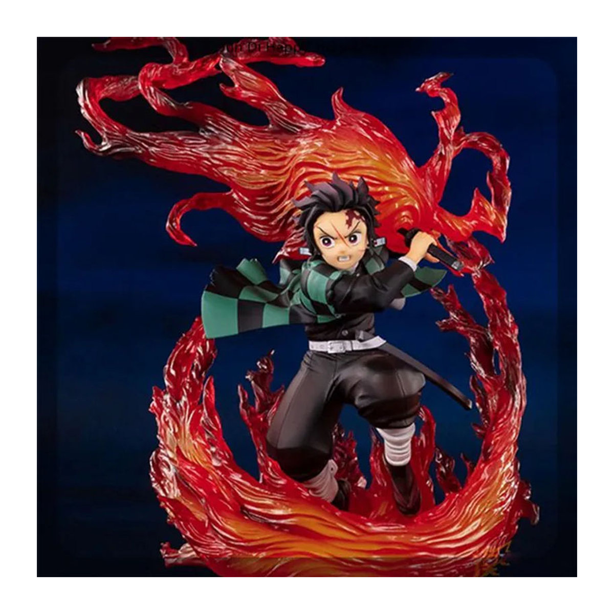 Bandai Demon Slayer Kamado Tanjirou Hinokami Kagura Anime-Figur Modellstatue, mehrfarbig, Höhe: 21 cm - Bild 1
