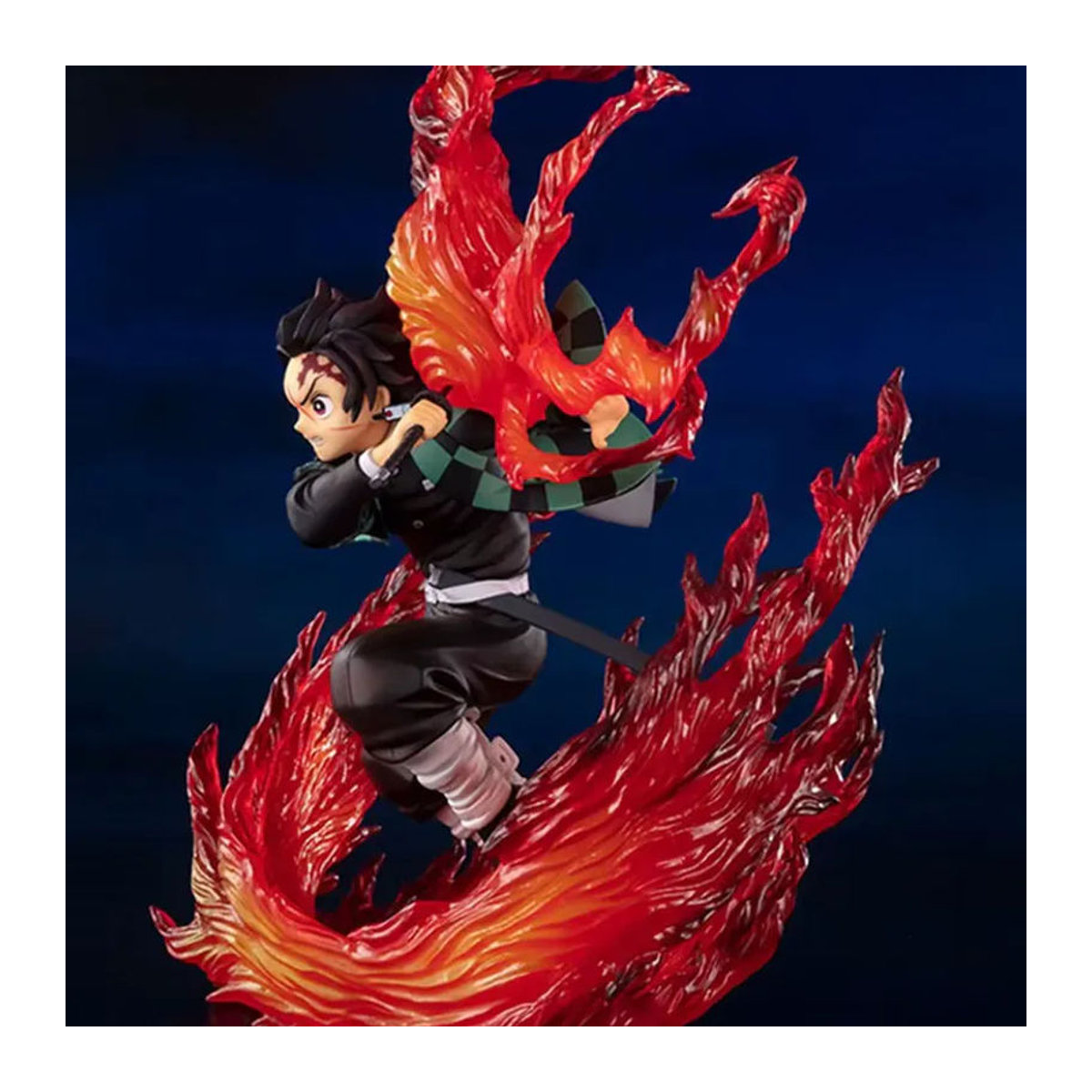 Bandai Demon Slayer Kamado Tanjirou Hinokami Kagura Anime-Figur Modellstatue, mehrfarbig, Höhe: 21 cm - Bild 2