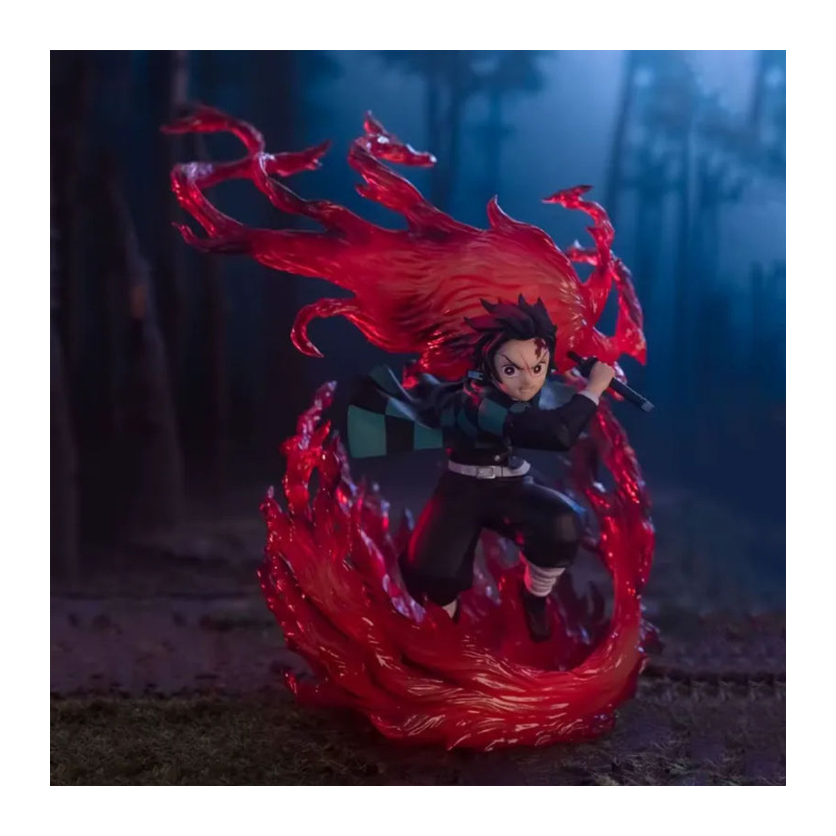 Bandai Demon Slayer Kamado Tanjirou Hinokami Kagura Anime-Figur Modellstatue, mehrfarbig, Höhe: 21 cm - Bild 3