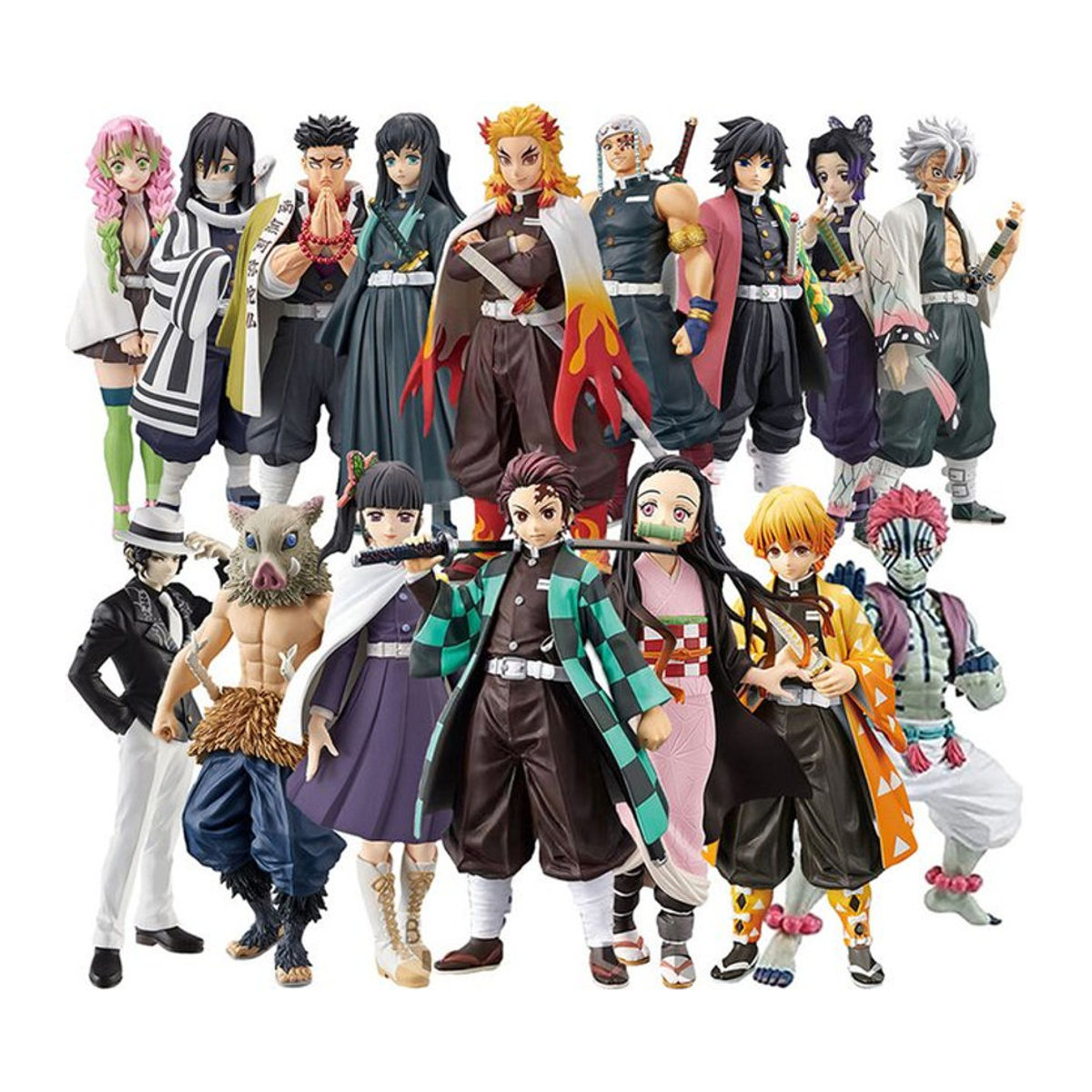 Bandai Demon Slayer Kimetsu no Yaiba Actionfiguren Set aus Kunststoff, mehrfarbig, Dekoration für Fans - Bild 1