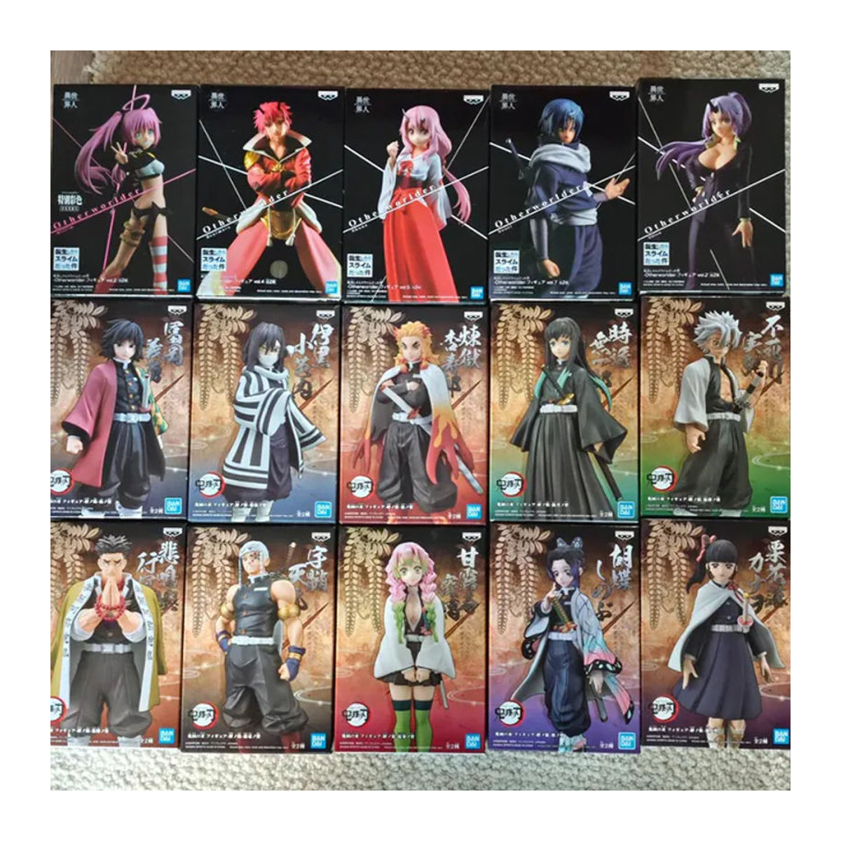Bandai Demon Slayer Kimetsu no Yaiba Actionfiguren Set aus Kunststoff, mehrfarbig, Kamado Tanjirou, Agatsuma Zenitsu und Nezuko Figuren zur Dekoration - Bild 1
