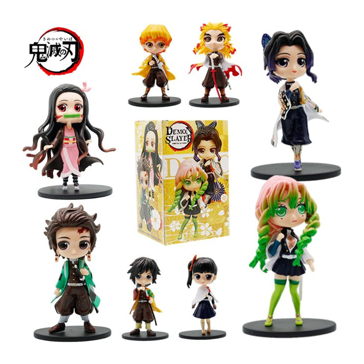 Bandai Demon Slayer Kimetsu no Yaiba Actionfiguren Set aus PVC, mehrfarbig - Bild 1