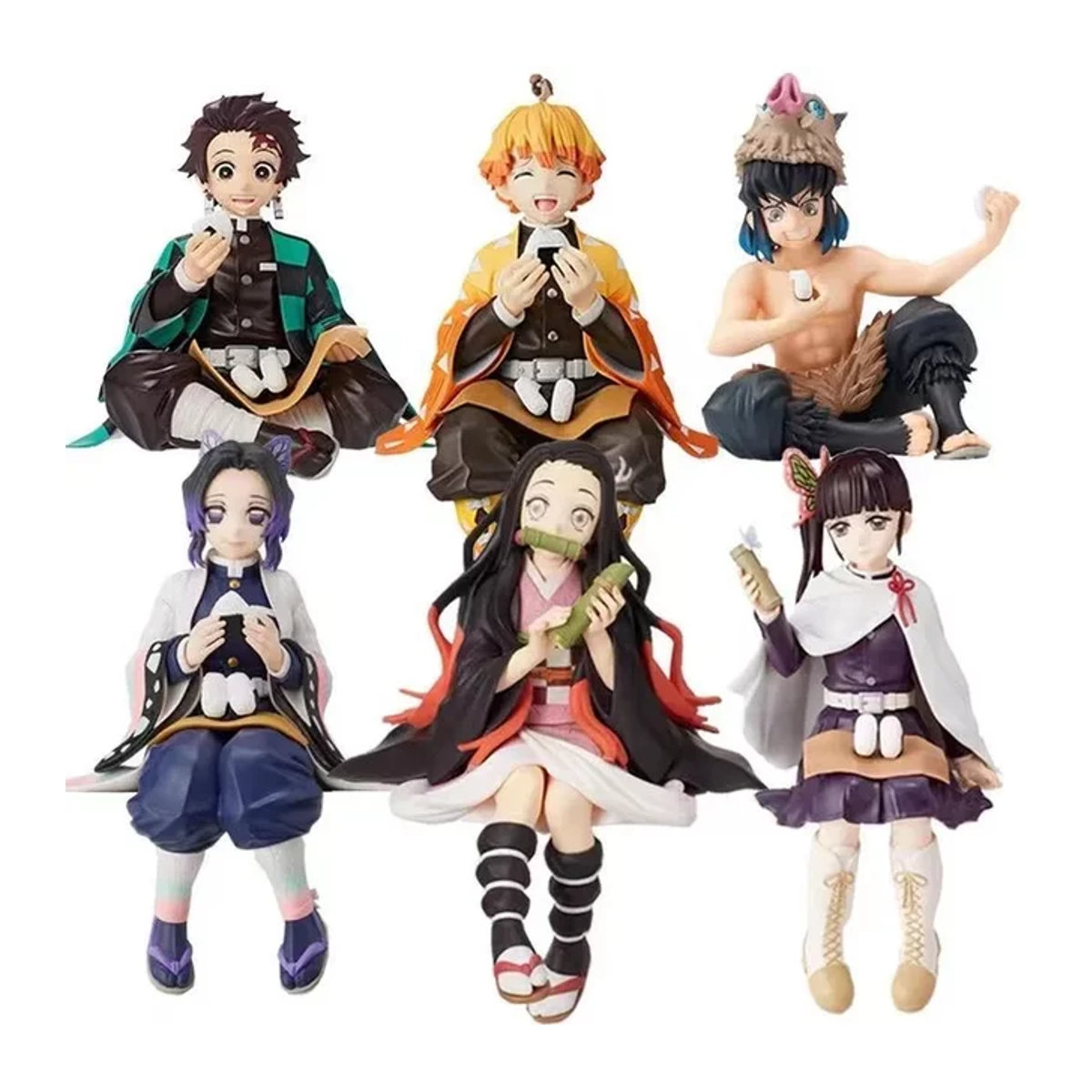Bandai Demon Slayer Kimetsu no Yaiba Anime Figuren Set aus PVC, mehrfarbig - Bild 1