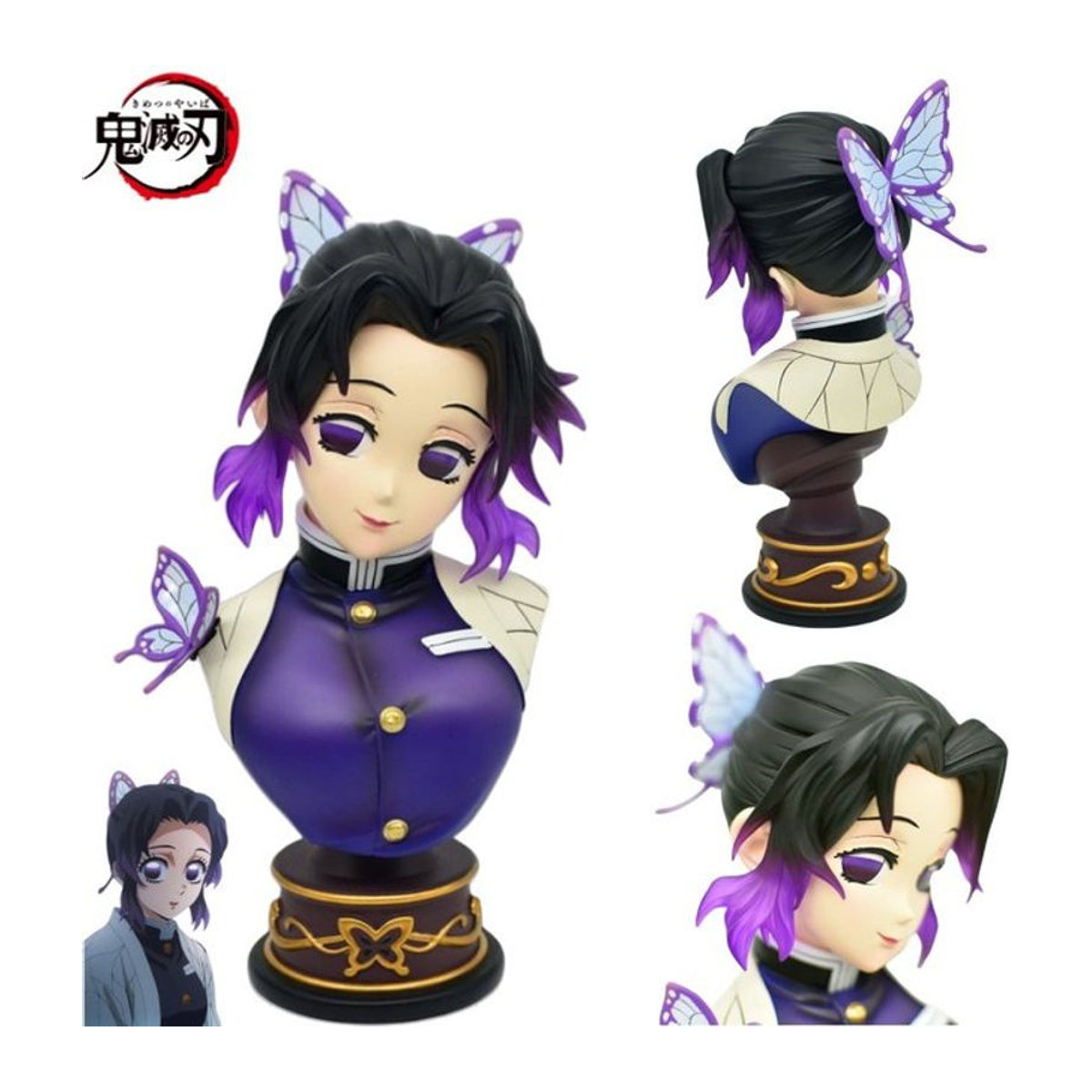 Bandai Demon Slayer Kochou Shinobu Anime Figur lila Dekorationsmodell aus Kunststoff - Bild 1