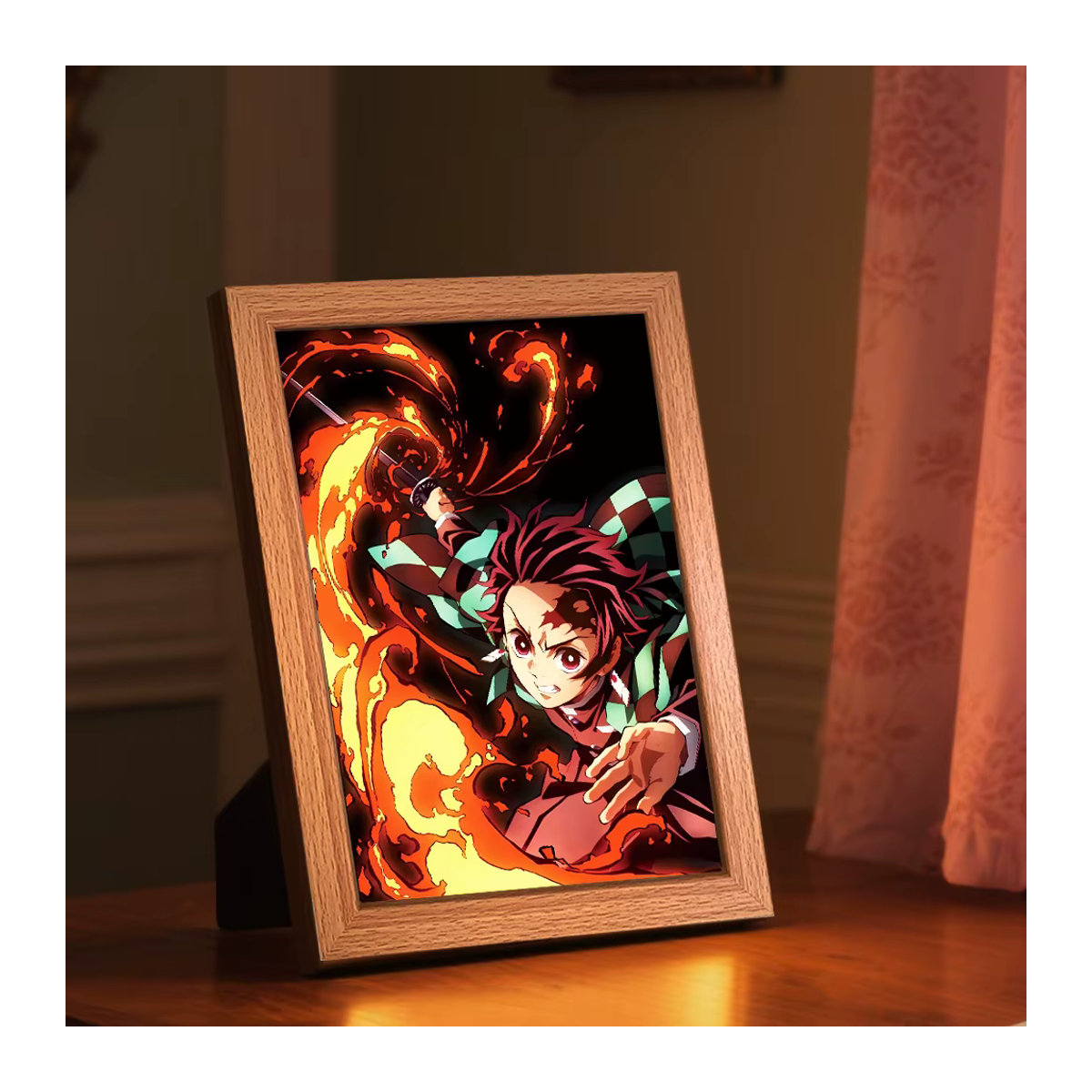 Bandai Demon Slayer LED Nachtlicht mit Tanjirou und Nezuko Figuren in buntem Design - Bild 2