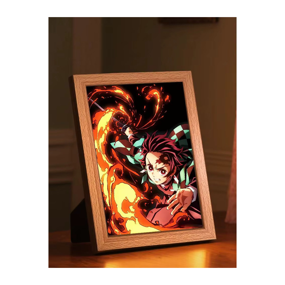 Bandai Demon Slayer LED Nachtlicht mit Tanjirou und Nezuko Figuren in buntem Design - Bild 4