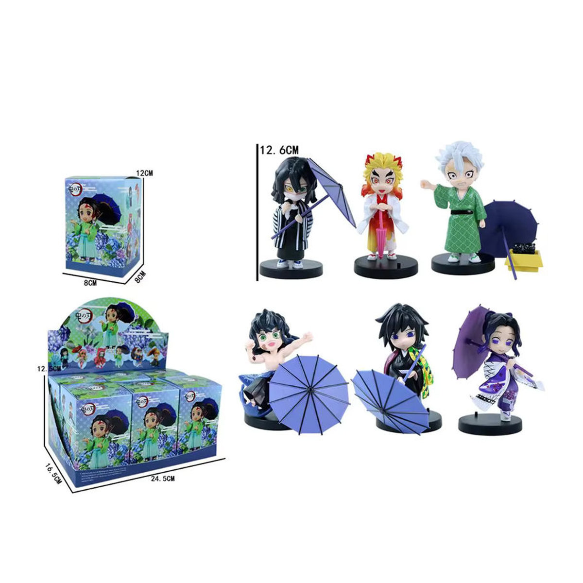 Bandai Demon Slayer Qposket Blind Box Figuren aus PVC, mehrfarbig, Höhe: 12 cm - Bild 5