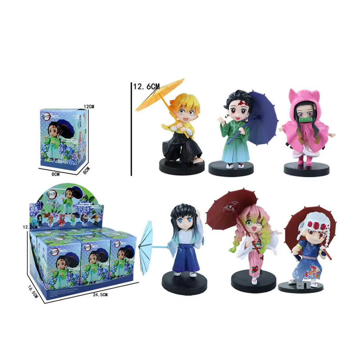 Bandai Demon Slayer Qposket Blind Box Figuren aus PVC, mehrfarbig, Höhe: 12 cm - Bild 6