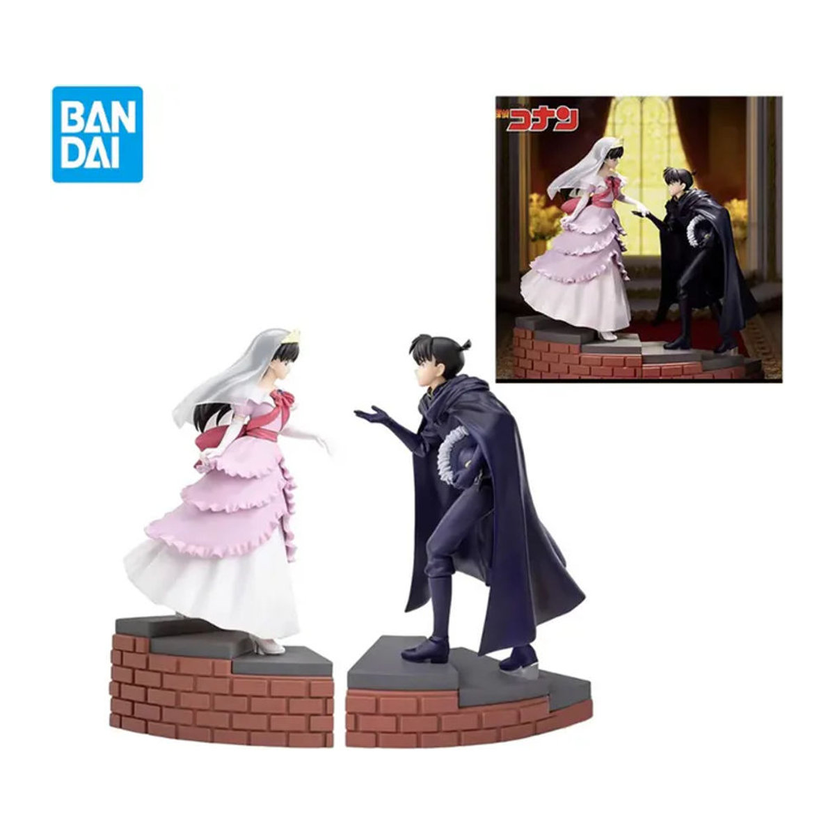 Bandai Detective Conan Anime Figurenset Shinichi Kudo und Mouri Ran aus Kunststoff mehrfarbig - Bild 1