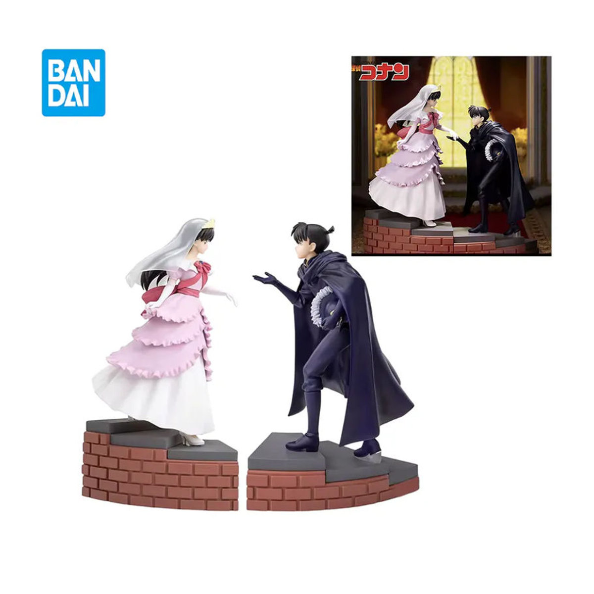 Bandai Detective Conan Anime Figurenset Shinichi Kudo und Mouri Ran aus Kunststoff mehrfarbig - Bild 3