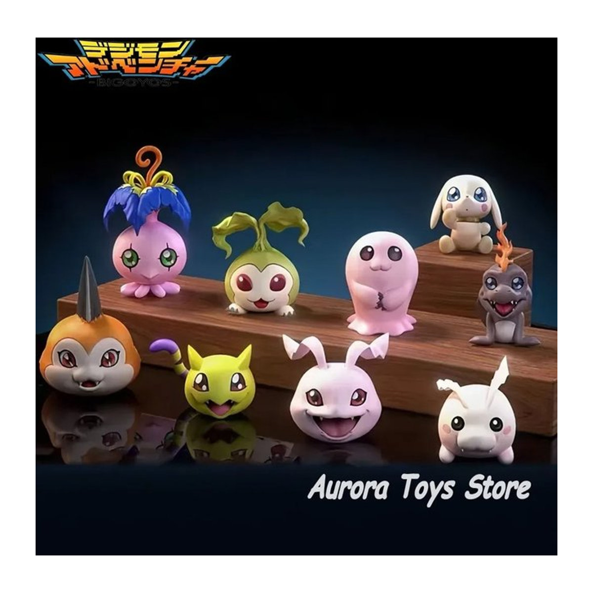 Bandai Digimon Abenteuer Anime Figuren Set aus Kunststoff, Gabumon, Pyocomon, Koromon und Mochimon, mehrfarbig, 2-5 cm - Bild 1