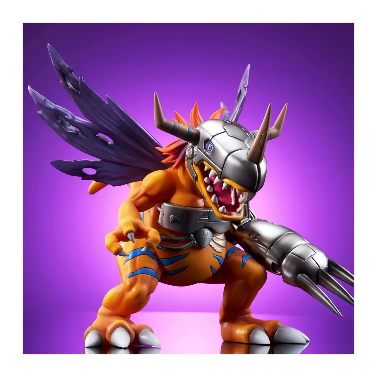 Bandai Digimon Abenteuer Metall Greymon Anime Figur in Orange, Höhe: 18 cm - Bild 2