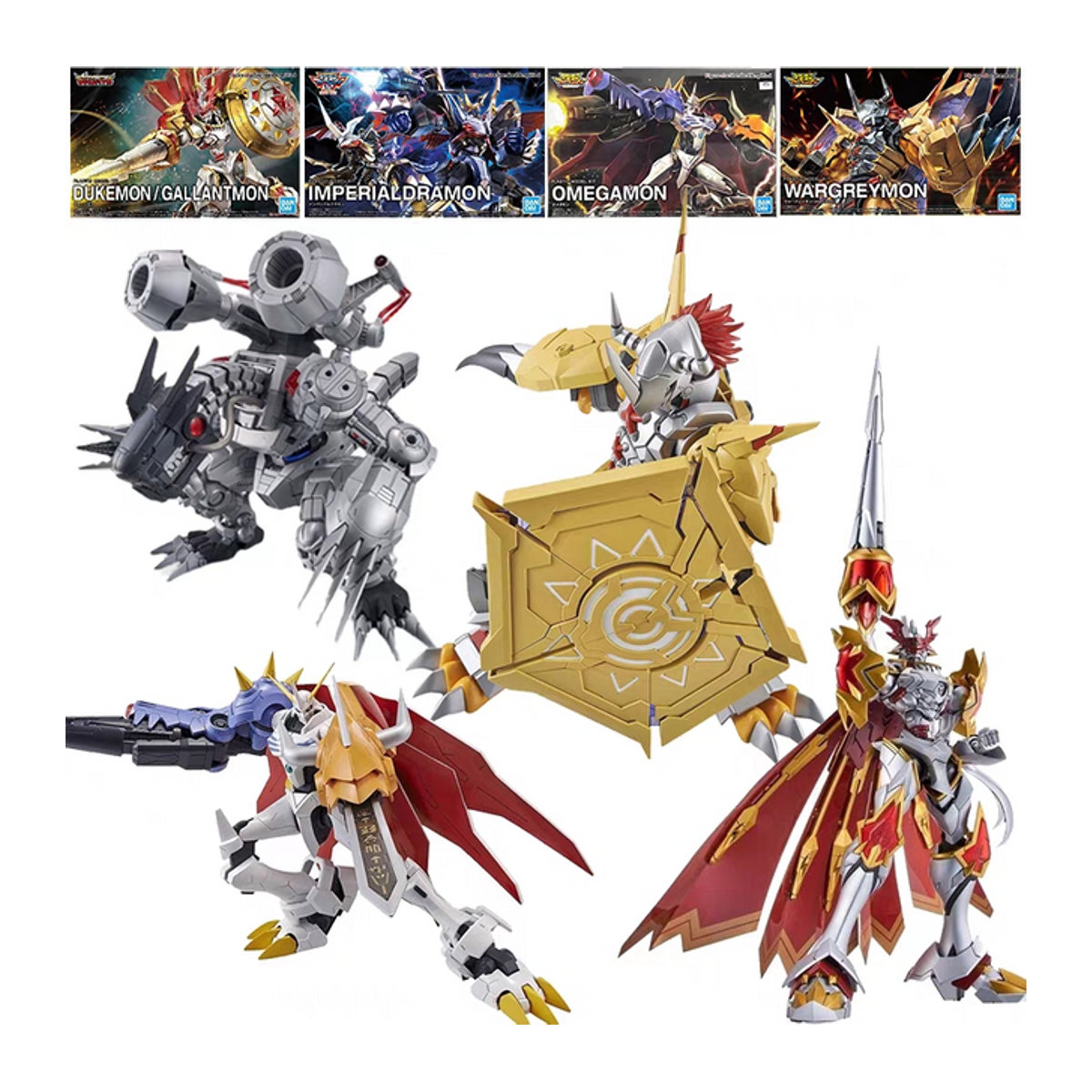Bandai Digimon Abenteuer Wargreymon Anime Figur in Gold und Mehrfarbig aus Kunststoff - Bild 1