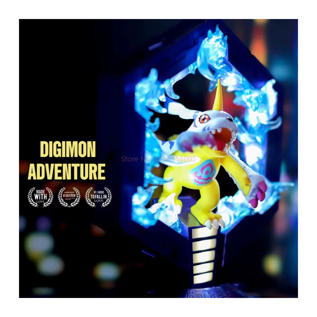 Bandai Digimon Adventure Agumon und Gabumon Anime Figuren Nachttischlampe in Bunt - Bild 4