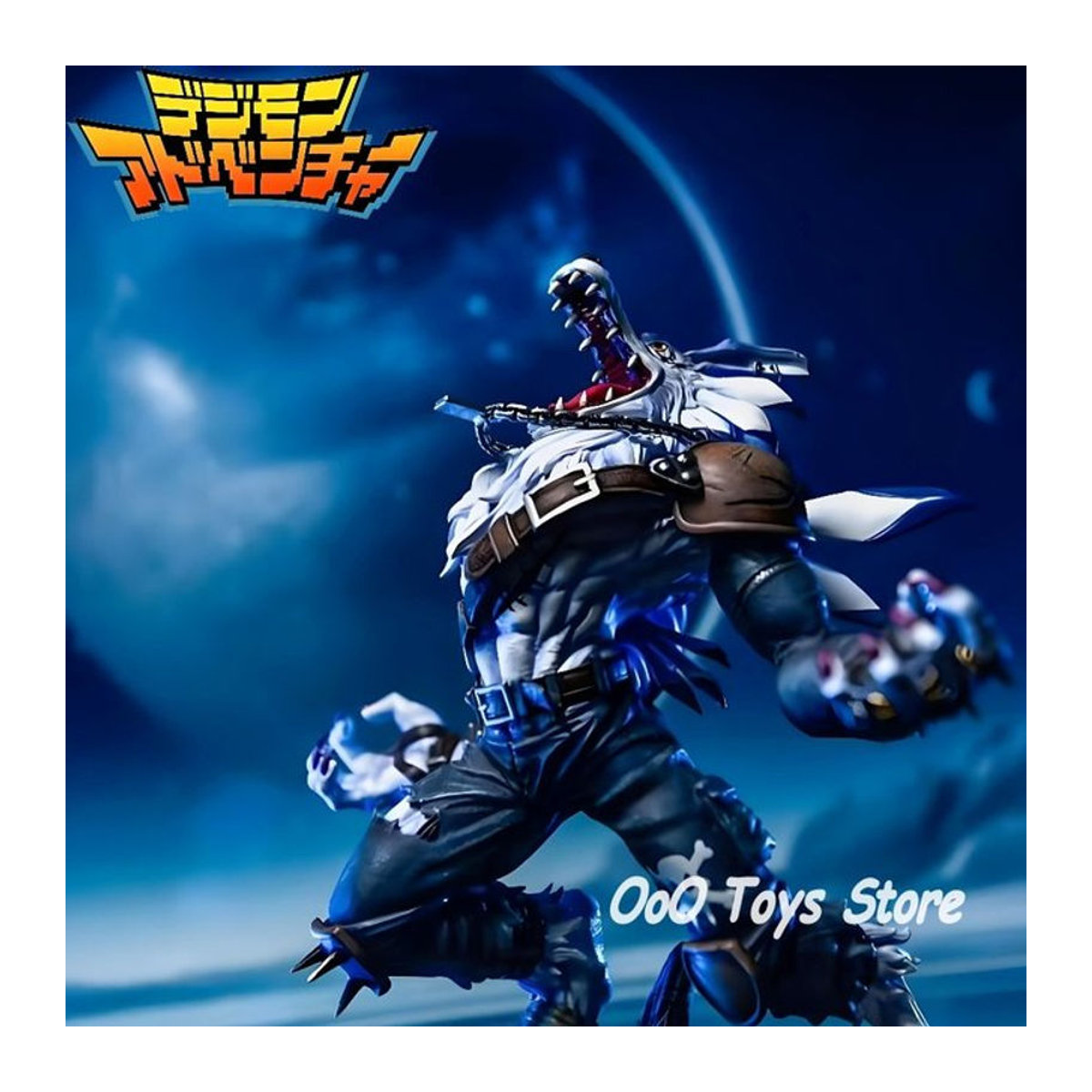 Bandai Digimon Adventure Garurumon Actionfigur aus Kunststoff, weiß, Höhe: 20 cm - Bild 1