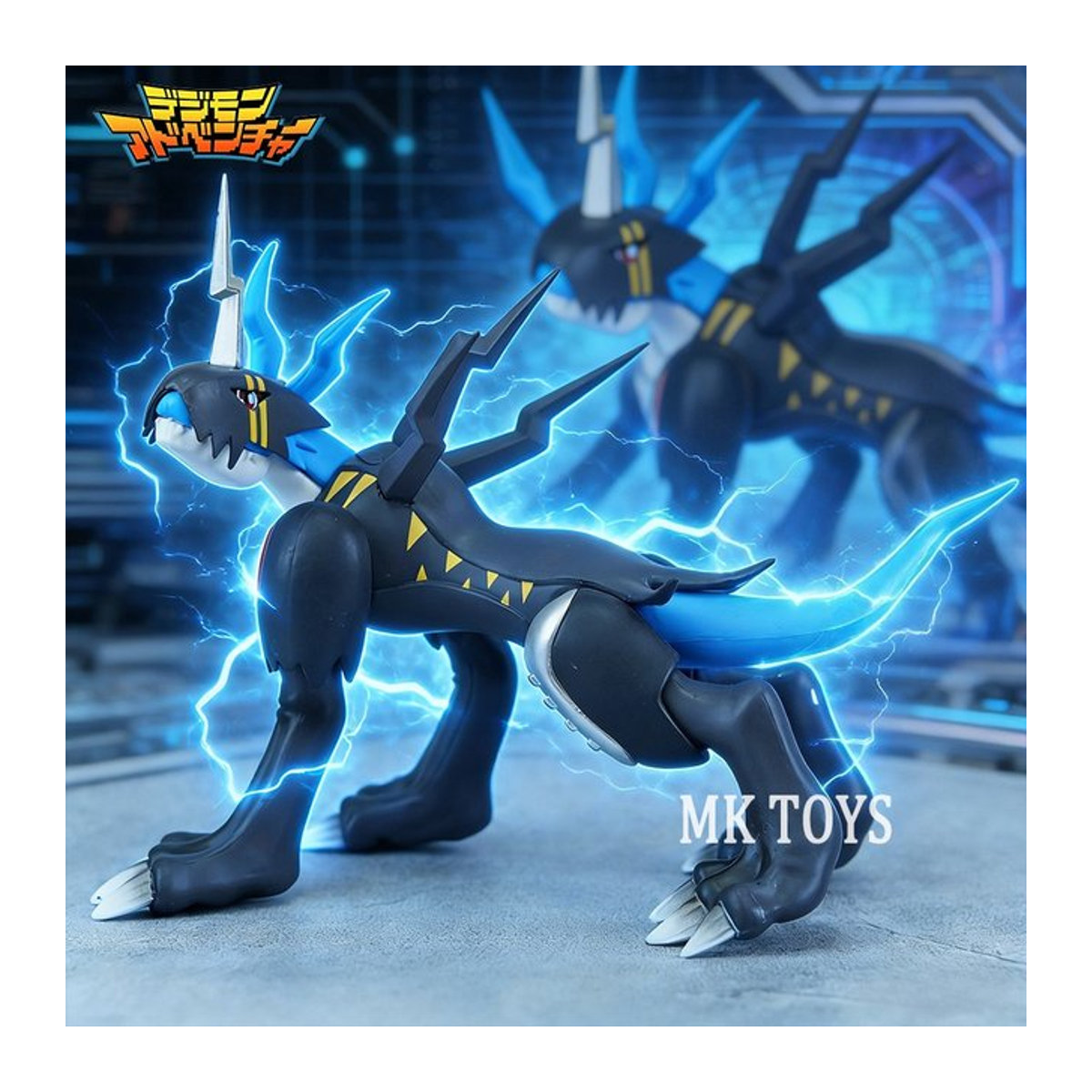 Bandai Digimon Adventure Lighdramon Anime Figur aus PVC in Schwarz, Höhe: 20 cm - Bild 1