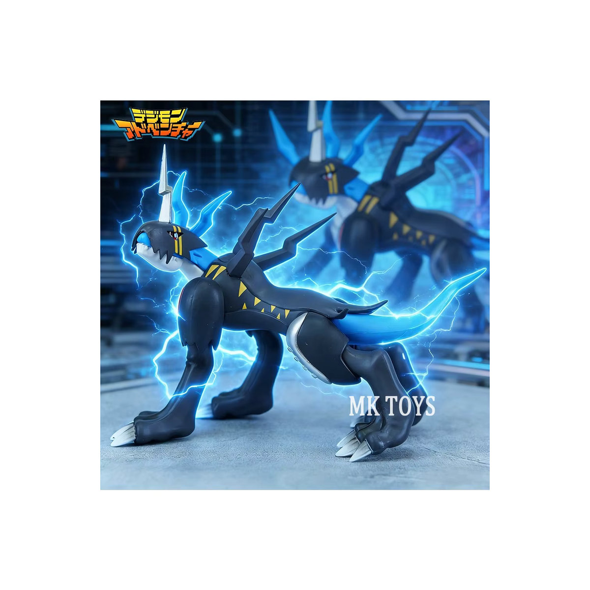 Bandai Digimon Adventure Lighdramon Anime Figur aus PVC in Schwarz, Höhe: 20 cm - Bild 7