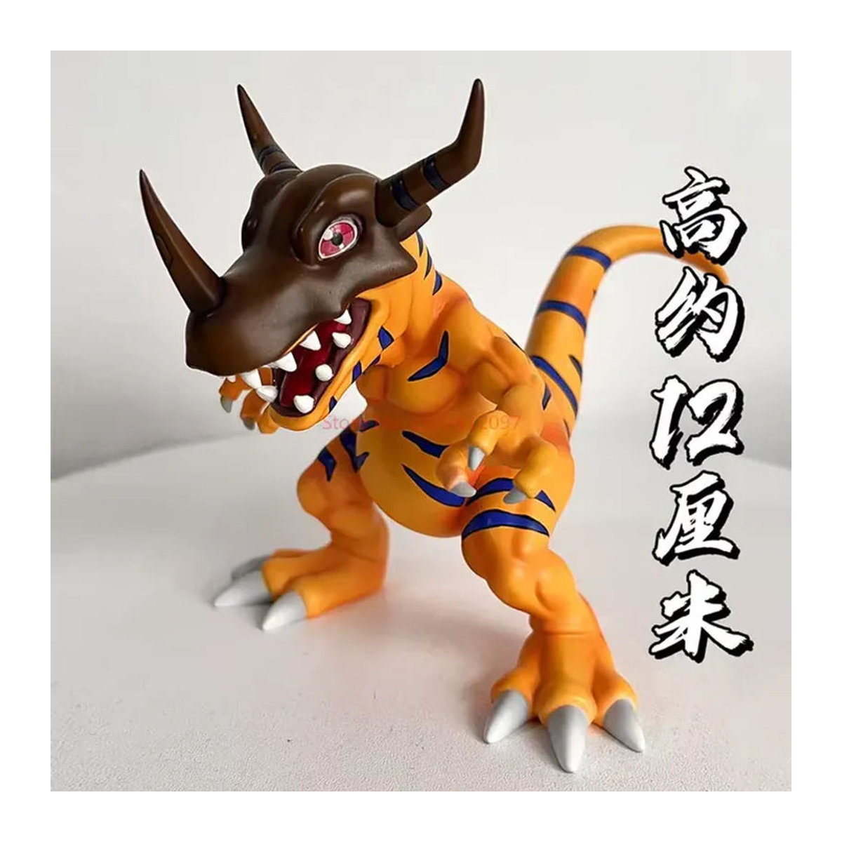 Bandai Digimon Anime Figuren Set mit Greymon, Agumon und Gabumon in Orange, Kunststoff-Modelle für Kinder und Sammler, Höhe: 12 cm - Bild 3