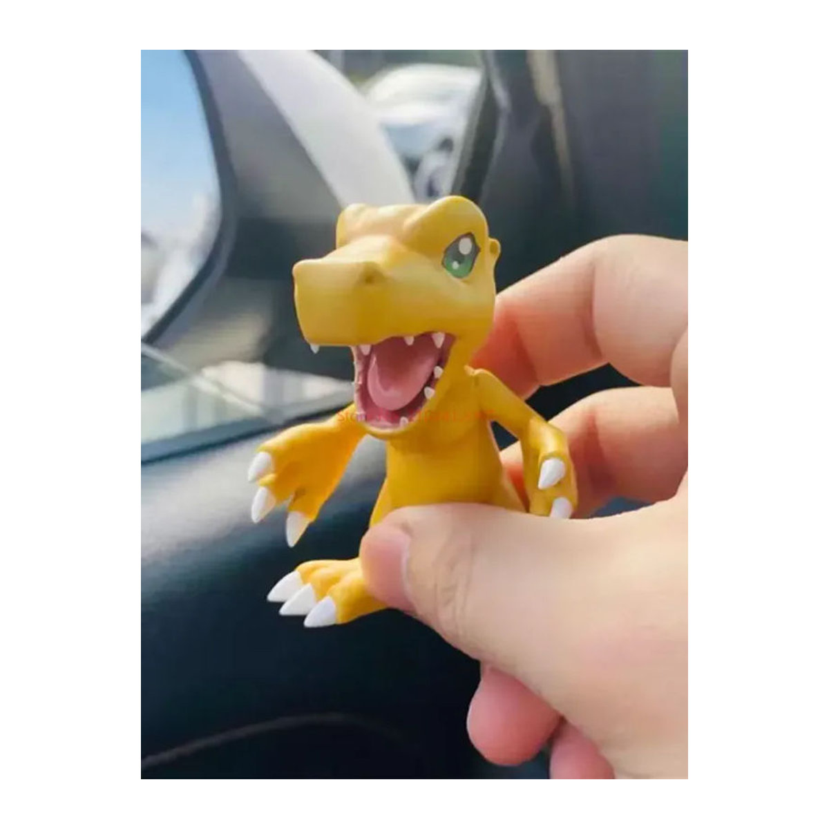 Bandai Digimon Anime Figuren Set mit Greymon, Agumon und Gabumon in Orange, Kunststoff-Modelle für Kinder und Sammler, Höhe: 12 cm - Bild 5