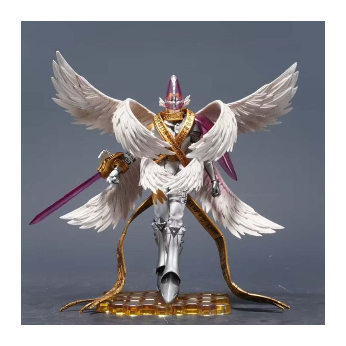 Bandai Digimon Holy Angel Beast Angel Statue, handgefertigte Anime Modellverzierung in Weiß - Bild 1