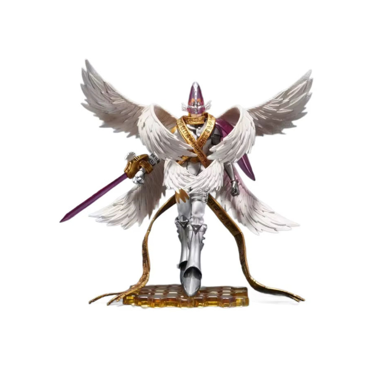Bandai Digimon Holy Angel Beast Angel Statue, handgefertigte Anime Modellverzierung in Weiß - Bild 2