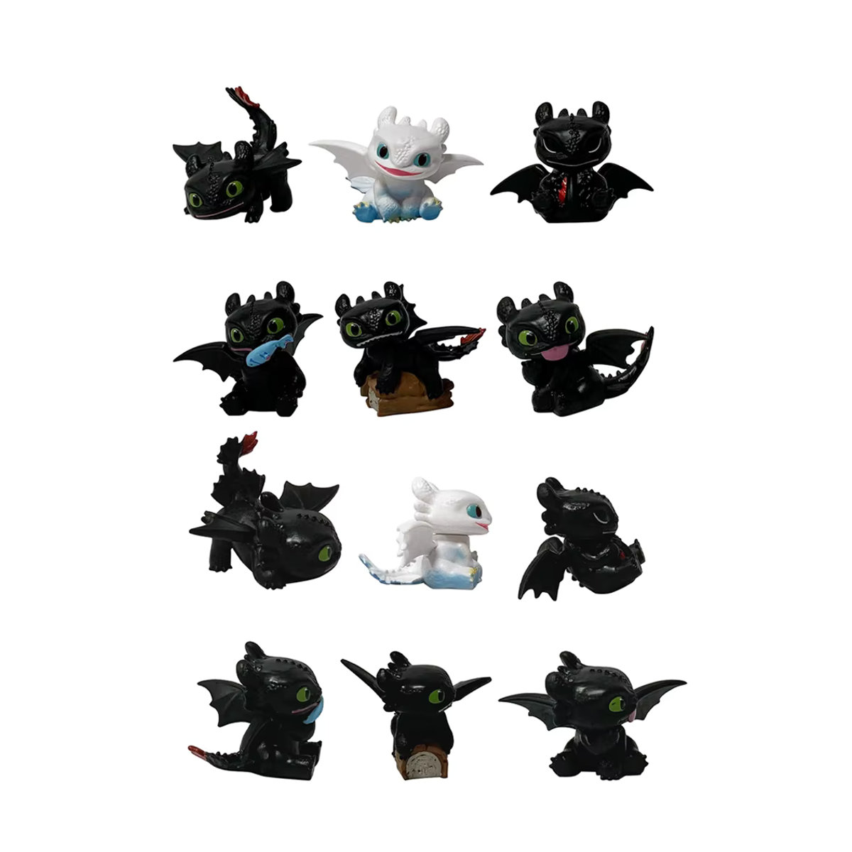 Bandai Drachenzähmen leicht gemacht Zahnlos Actionfiguren Set aus Kunststoff, 6-teilig, schwarz - Bild 5