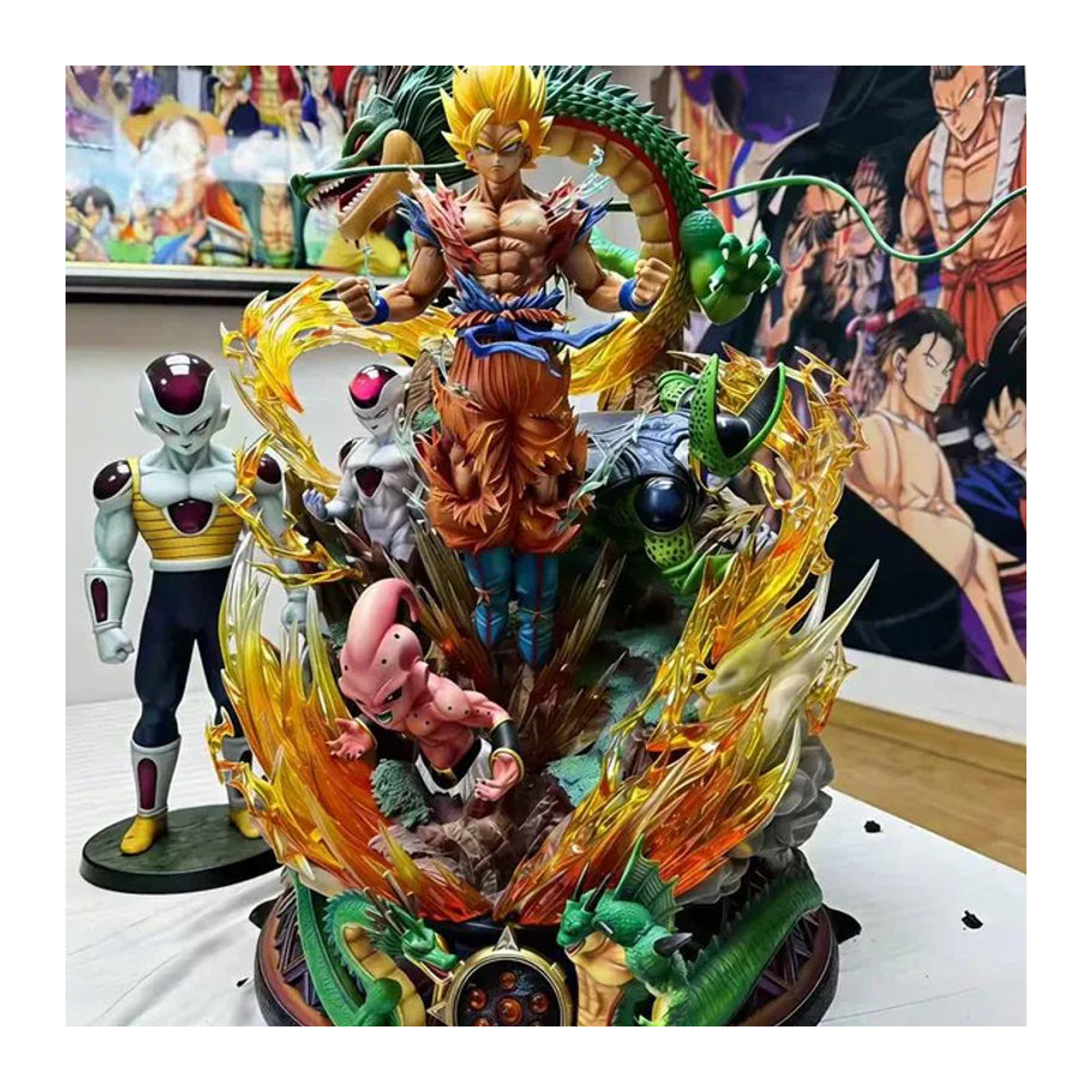 Bandai Dragon Ball 6. Jubiläum Goku Hochwertige Edition GK Muskel-Tanz-Wolken Anime Modell-Statue aus Kunstharz, mehrfarbig - Bild 1